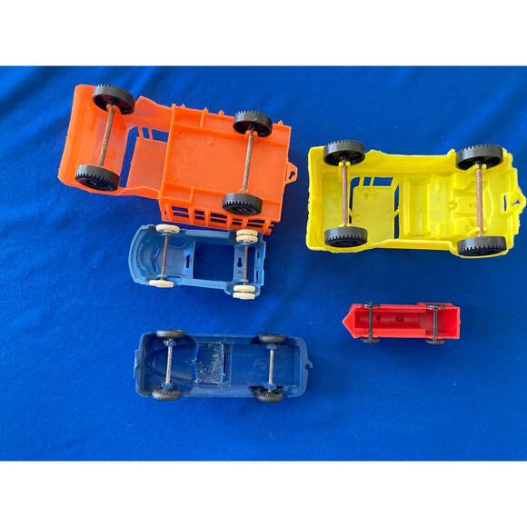 VTG Plastic Toy Vehicles Trucks Train Ideal and Unmarked - Picture 6 of 11